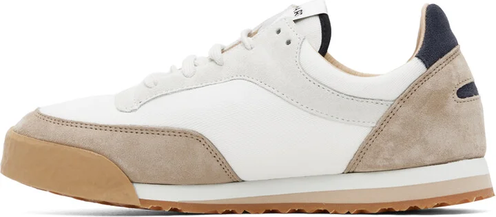 Spalwart White & Beige Pitch Low Sneakers - Image 3