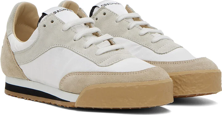 Spalwart White & Beige Pitch Low Sneakers - Image 4
