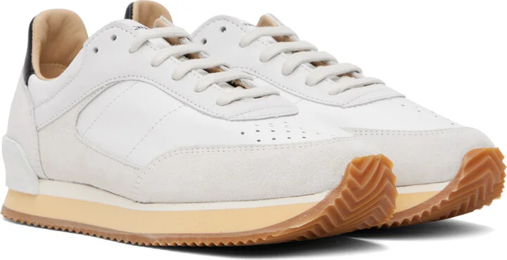 Spalwart White & Gray Dash Sneakers - Image 4