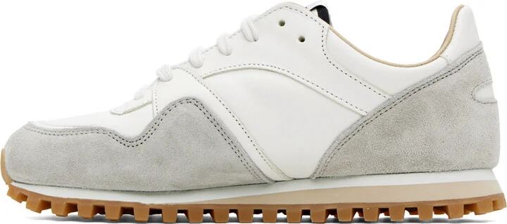 Spalwart White & Gray Marathon Trail Low Sneakers - Image 3