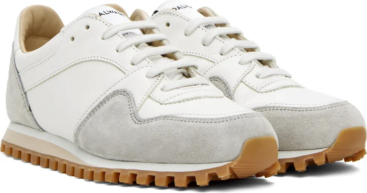 Spalwart White & Gray Marathon Trail Low Sneakers - Image 4