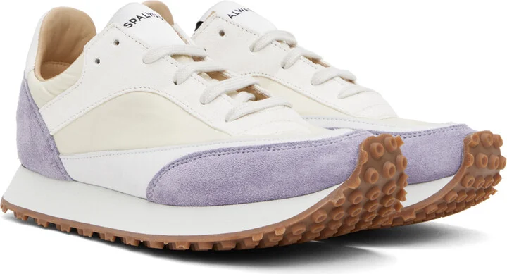 Spalwart White & Purple Tempo Sneakers - Image 4