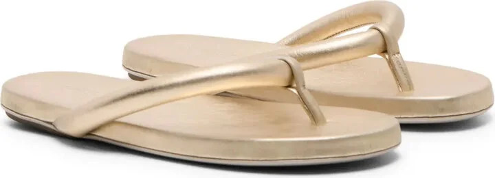 Spanciata metallic-finish leather sandals - Image 2