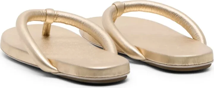 Spanciata metallic-finish leather sandals - Image 3