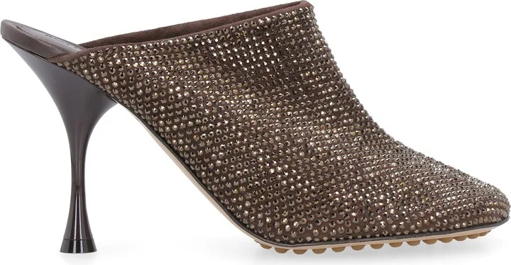 Sparkle Dot Sock Leather Mules