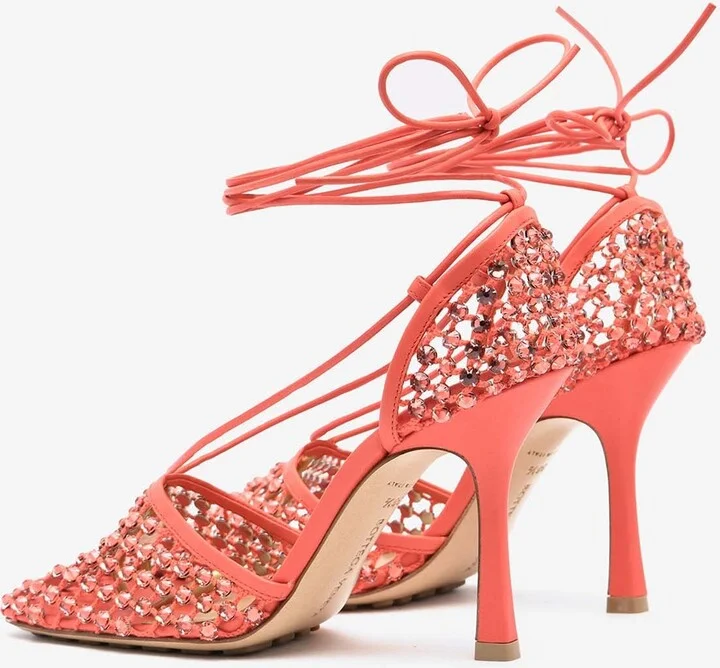 Sparkle Stretch 90 Crystal-Embellished Mesh Sandals - Image 2