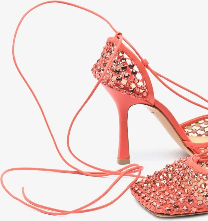 Sparkle Stretch 90 Crystal-Embellished Mesh Sandals - Image 3