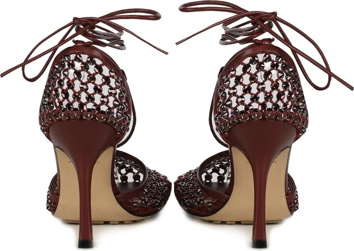 Sparkle Stretch Laceup Sandals - Image 3