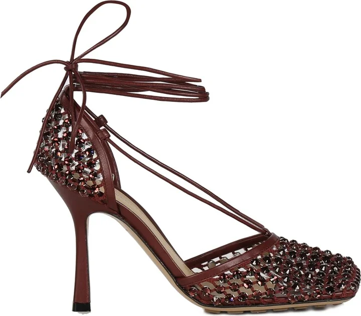 Sparkle Stretch Laceup Sandals