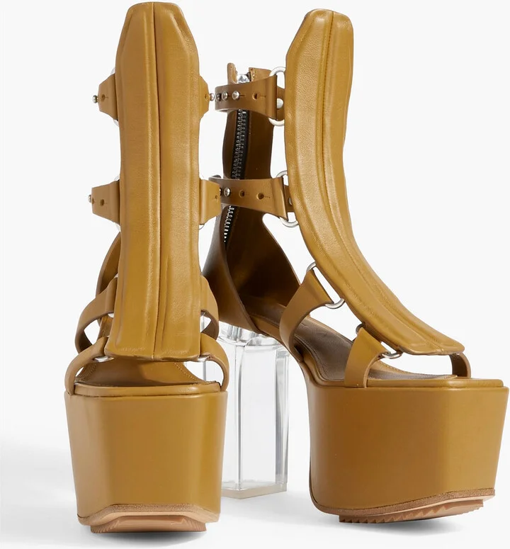 Spartan leather platform sandals - Image 2
