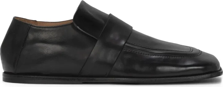Spatola square-toe leather loafers
