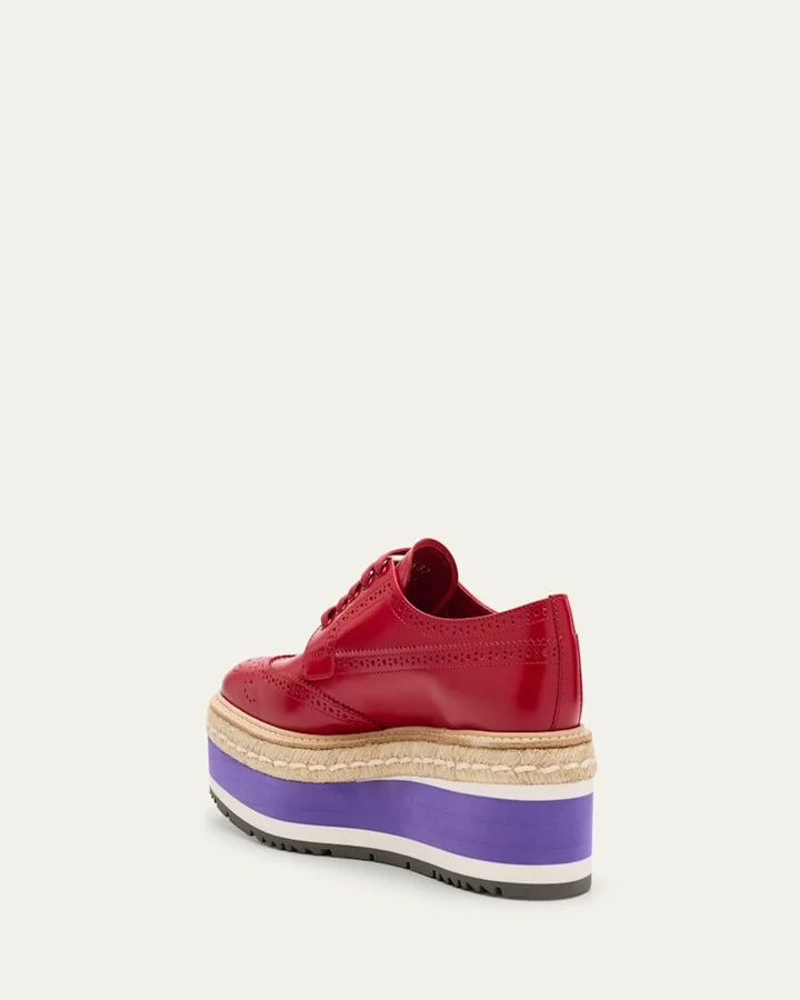 Spazzolato Re-Edition Platform Wingtip Loafers - Image 2