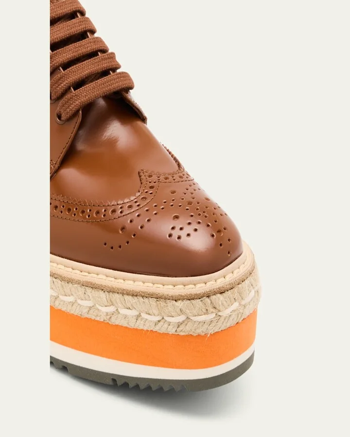 Spazzolato Re-Edition Platform Wingtip Loafers - Image 9