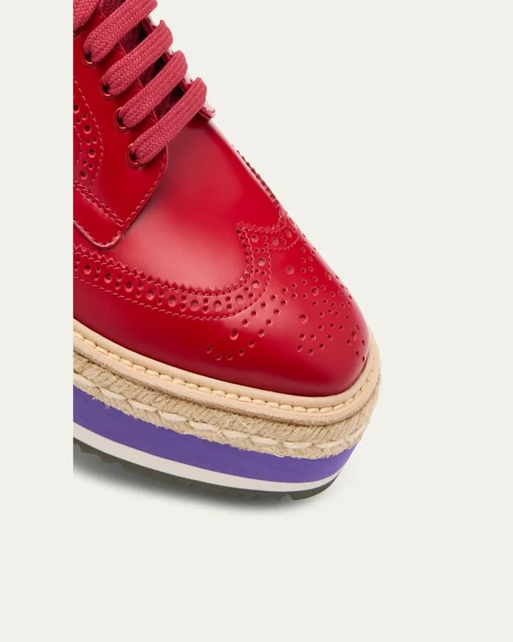 Spazzolato Re-Edition Platform Wingtip Loafers - Image 10