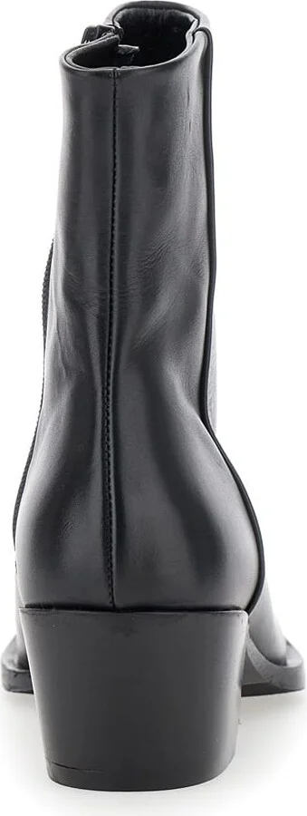 'spectra' Black Ankle Boots In Leather Woman - Image 4