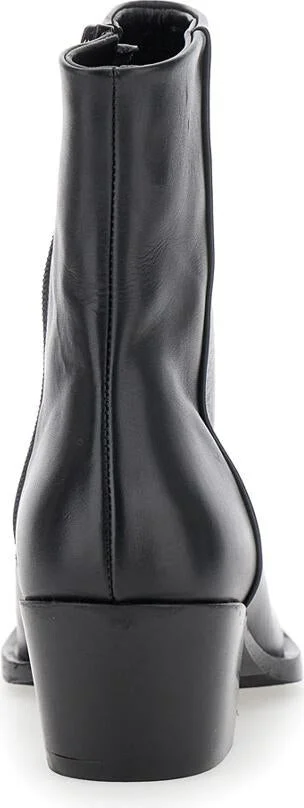 'Spectra' Black Ankle Boots In Leather Woman - Image 4
