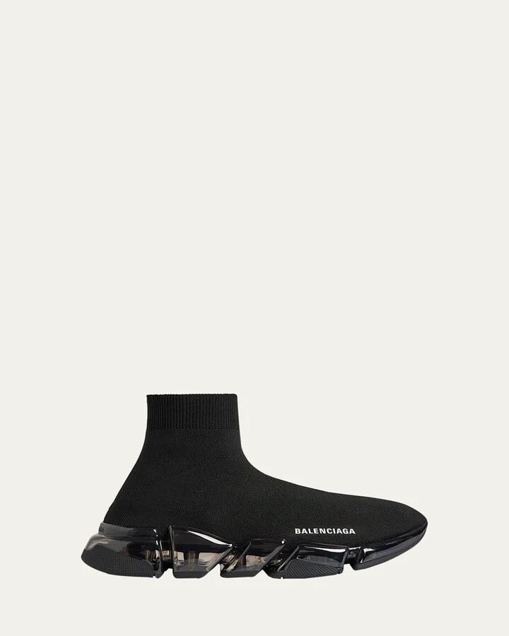 Speed 2.0 Knit Graffiti Clear-Sole Sneakers