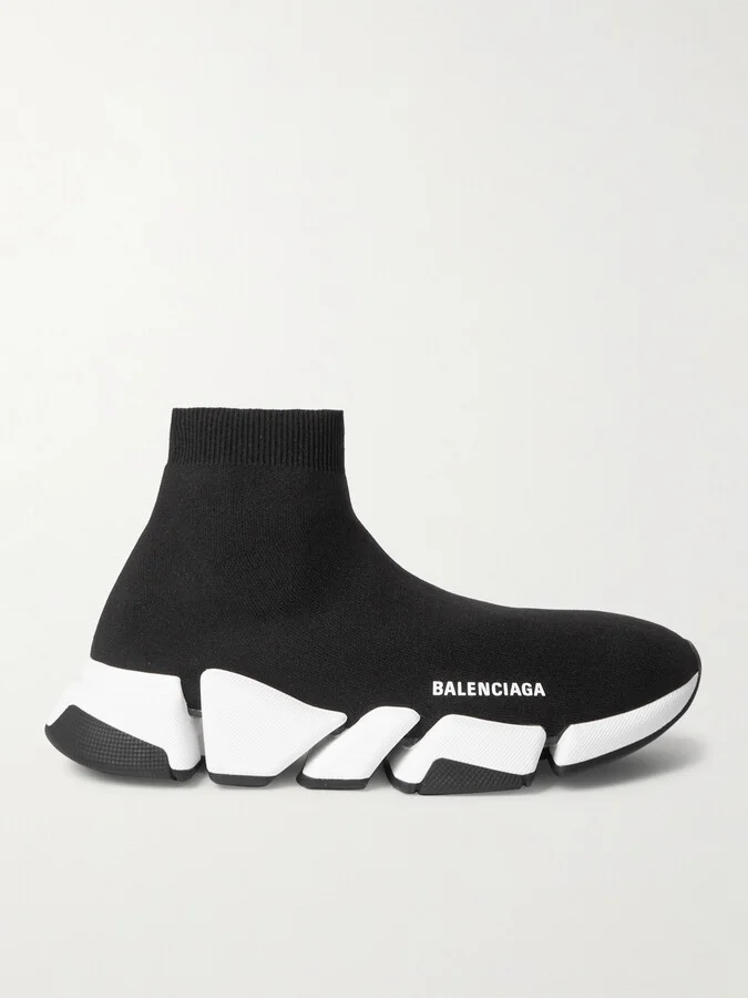 Speed 2.0 Logo-Print Stretch-Knit Slip-On Sneakers