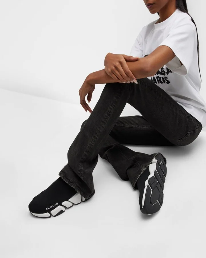 Speed 2.0 Recycled Knit Sneakers with Bicolor Sole - Image 8