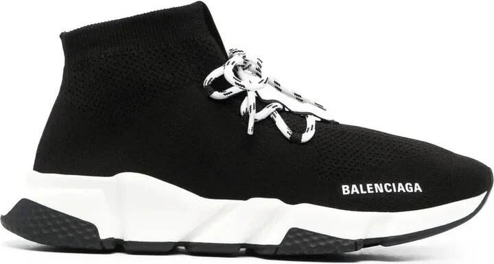 Speed lace-up knitted sneakers