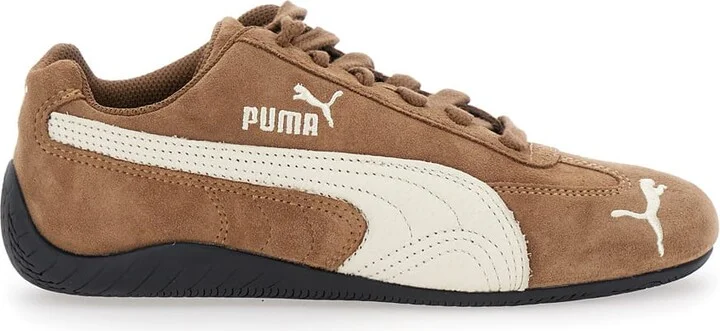 'speedcat Archive' Brown Sneakers With Side Logo In Suede Unisex