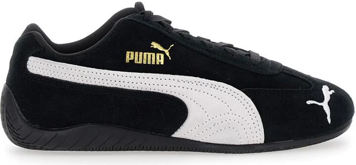 'Speedcat' Black Sneakers With Logo Print On The Side And Logo Lettering On The Side In Leather Unisex