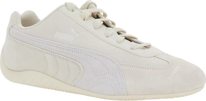 'Speedcat Og' White Low Top Sneakers With Logo Lettering On The Side And Formstrip Detail On The Side In Leather Unisex - Image 2
