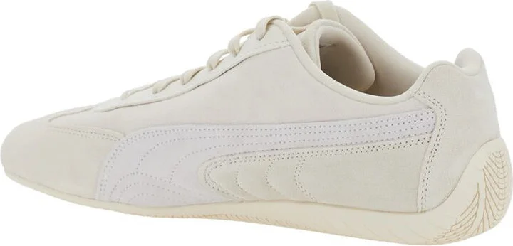 'Speedcat Og' White Low Top Sneakers With Logo Lettering On The Side And Formstrip Detail On The Side In Leather Unisex - Image 3