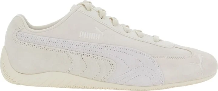 'speedcat Og' White Low Top Sneakers With Logo Lettering On The Side And Formstrip Detail On The Side In Leather Unisex