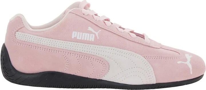 'speedcat' Pink Sneakers With Logo Print On The Side And Logo Lettering On The Side In Suede Unisex