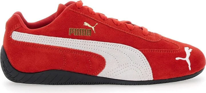'speedcat' Red Sneakers With Logo Print On The Side And Logo Lettering On The Side In Leather Unisex