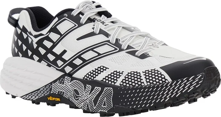 'speedgoat' Black And White Low Top Sneakers With Geometric Motif In Tech Fabric Unisex - Image 2