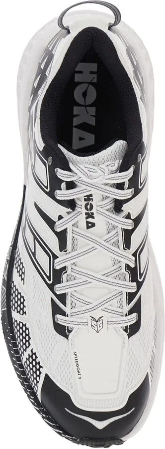 'speedgoat' Black And White Low Top Sneakers With Geometric Motif In Tech Fabric Unisex - Image 4