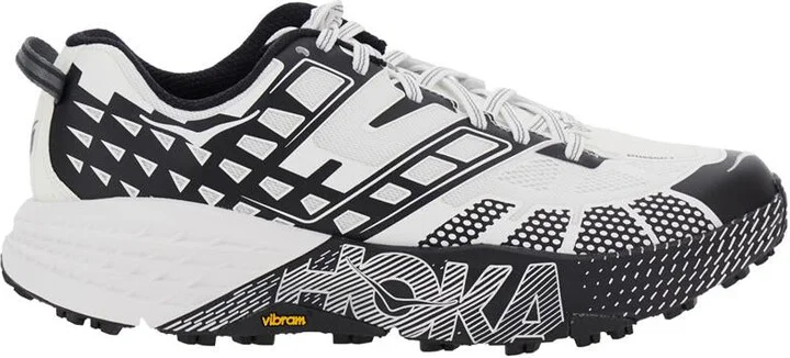 'Speedgoat' Black And White Low Top Sneakers With Geometric Motif In Tech Fabric Unisex