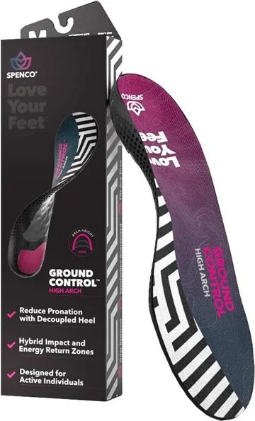 Spenco Ground Control High Arch Shoe Insoles - XS (Women's 5-6 | Men's 3-4)