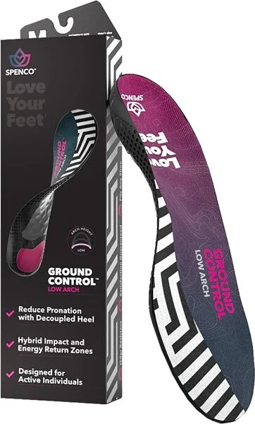 Spenco Ground Control Low Arch Shoe Insoles - M (Women's 9-10 | Men's 8-9)