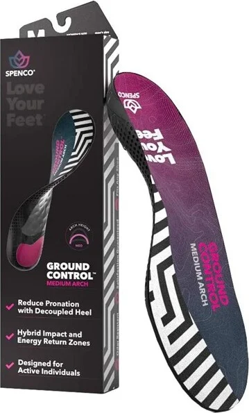 Spenco Ground Control Medium Arch Shoe Insoles - M (Women's 9-10 | Men's 8-9)
