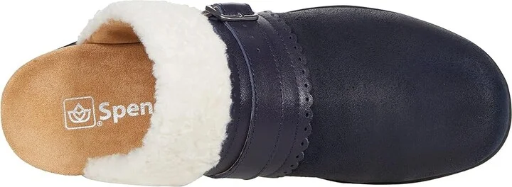 Spenco Nottingham Clog Women's Shoes Dark Navy : 7 B, Leather - Image 2