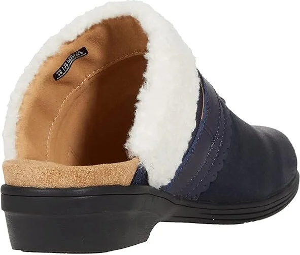 Spenco Nottingham Clog Women's Shoes Dark Navy : 7 B, Leather - Image 4
