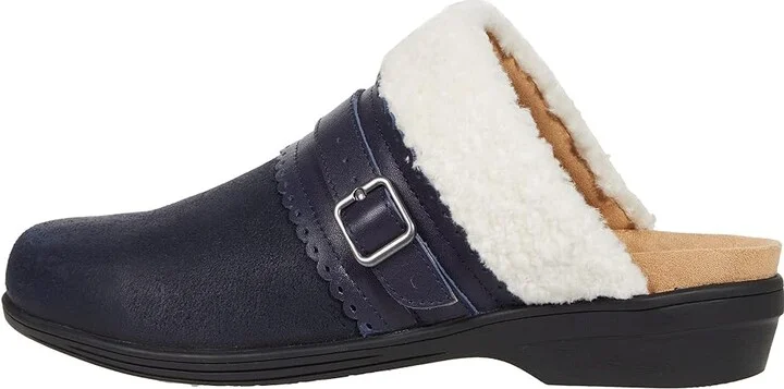 Spenco Nottingham Clog Women's Shoes Dark Navy : 7 B, Leather - Image 6