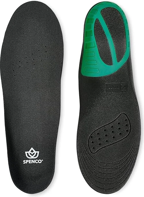 Spenco Spenco Back Support TTF 2Pk Insoles Foot Care Black : OSFM (Men's Shoe 7-13), Textile
