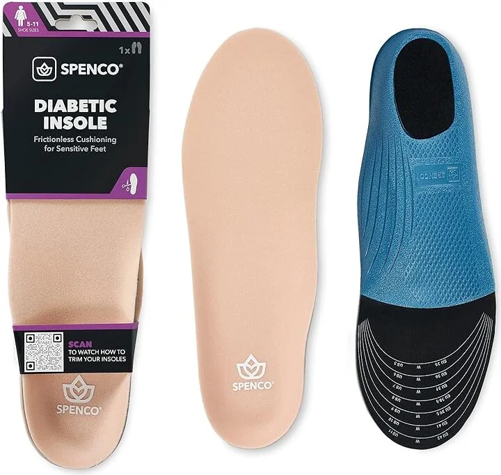 Spenco Spenco Diabetic TTF 2Pk Women's Insoles Accessories Shoes Brown : OSFM (US Women's Shoe 5-11) M, Polyurethane - Image 3