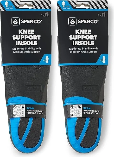 Spenco Spenco Knee Support TTF 2Pk Insoles Foot Care Black : OSFM (Men's Shoe 7-13), Textile - Image 3