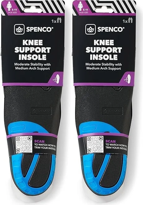 Spenco Spenco Knee Support TTF 2Pk Women's Insoles Accessories Shoes Black : OSFM (US Women's Shoe 5-11) M, Textile - Image 3