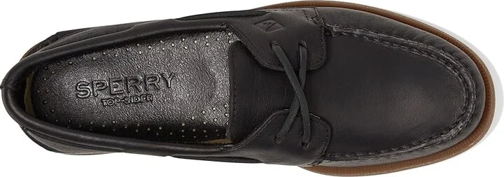Sperry A/O 2-Eye Cross Lace Men's Lace up casual Shoes Black : 8.5 M (D), Leather - Image 2