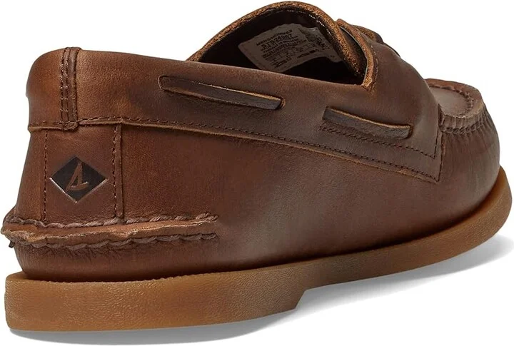 Sperry A/O 2-Eye Cross Lace Men's Lace up casual Shoes Brown : 7 M (D), Leather - Image 4