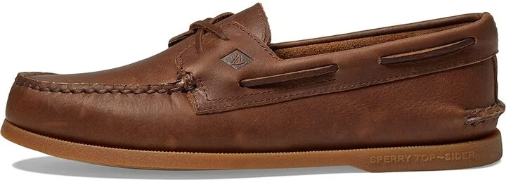 Sperry A/O 2-Eye Cross Lace Men's Lace up casual Shoes Brown : 7 M (D), Leather - Image 6