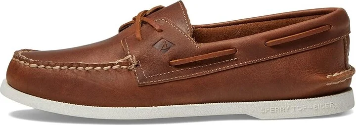 Sperry A/O 2-Eye Cross Lace Men's Lace up casual Shoes Tan : 7 M (D), Leather - Image 6