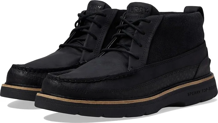 Sperry A/O Plushwave Lug Chukka Men's Shoes Black 2 : 7 M (D), Leather