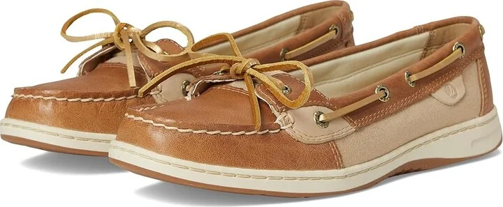 Sperry Angelfish 2-Eye Women's Lace up casual Shoes Tan Combo : 5 M (B), Leather